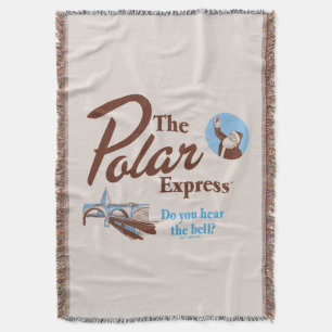 The Polar Express   "Do You Hear The Bell" Retro Throw Blanket
