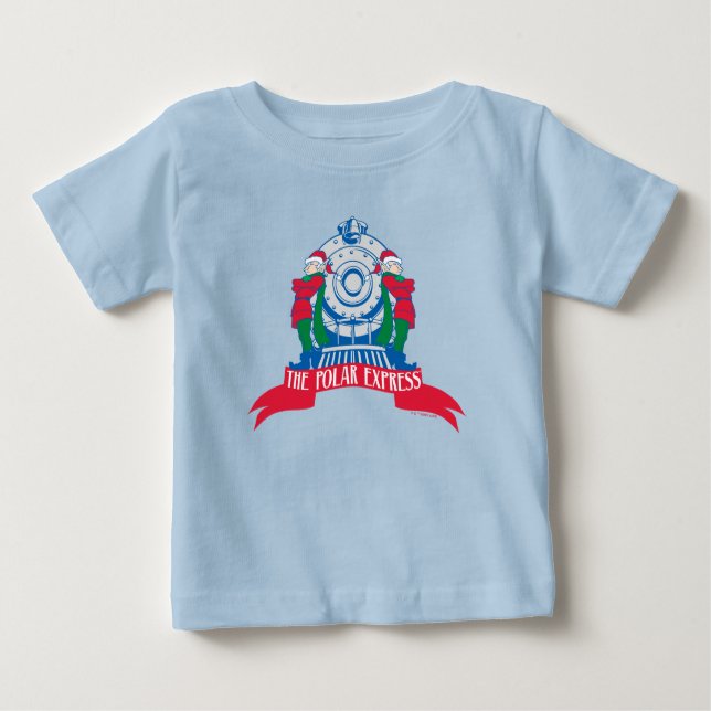 The Polar Express | Elves Standing By Train Baby Baby T-Shirt (Front)