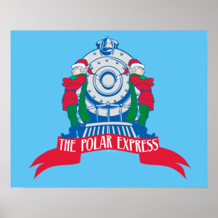The Polar Express   Elves Standing By Train Poster