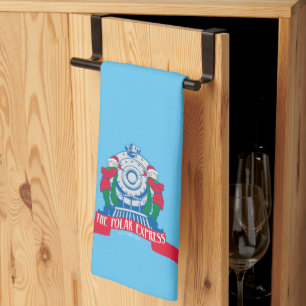 The Polar Express Elves Standing By Train Tea Towel