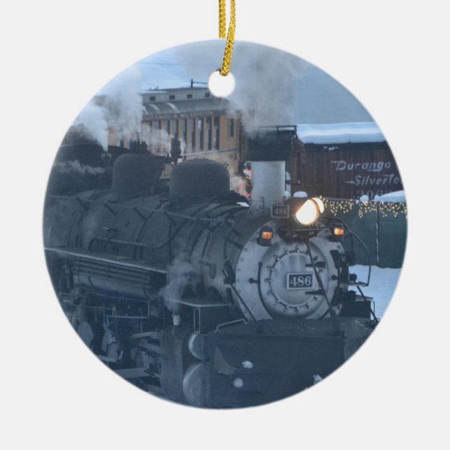 The Polar Express Engine Ceramic Tree Decoration (Front)