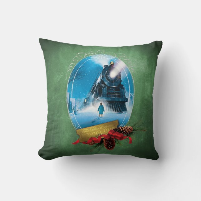 The Polar Express | Holiday Framed Train Arrival Cushion (Front)