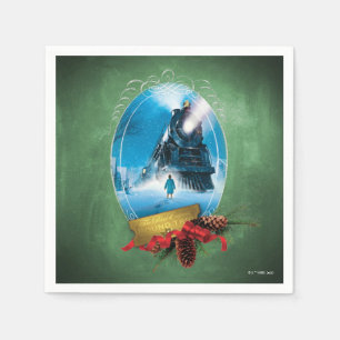 The Polar Express   Holiday Framed Train Arrival Napkin
