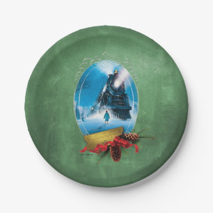 The Polar Express   Holiday Framed Train Arrival Paper Plate