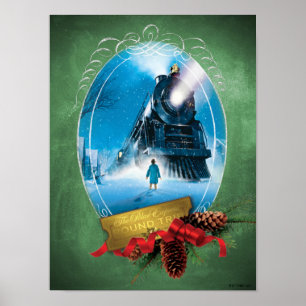 The Polar Express Holiday Framed Train Arrival Poster