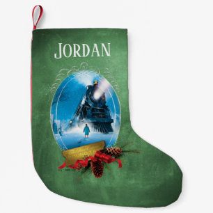 The Polar Express   Holiday Framed Train Arrival Small Christmas Stocking