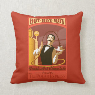 The Polar Express Hot Chocolate Vintage Art Cushion