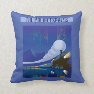 The Polar Express   Northern Lights Vintage Travel Cushion