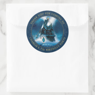 The Polar Express Pajama Slumber Party - Thank You Classic Round Sticker
