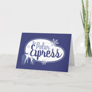 The Polar Express   Polar Bears Retro Graphic Holiday Card