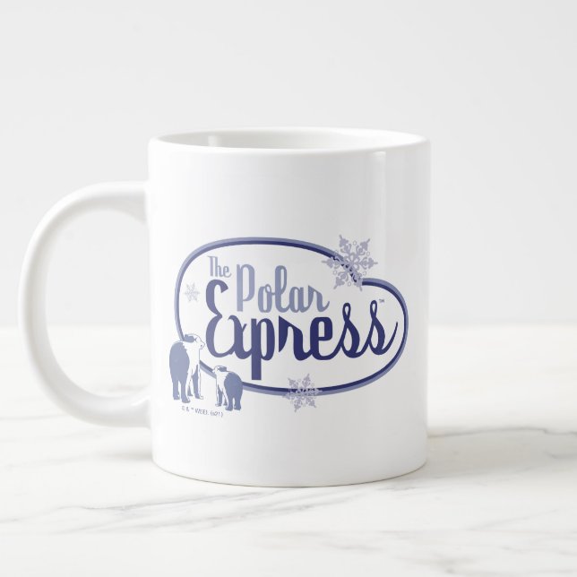 The Polar Express | Polar Bears Retro Graphic Large Coffee Mug (Left)