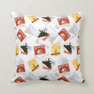 The Polar Express Retro Sticker Pattern Cushion