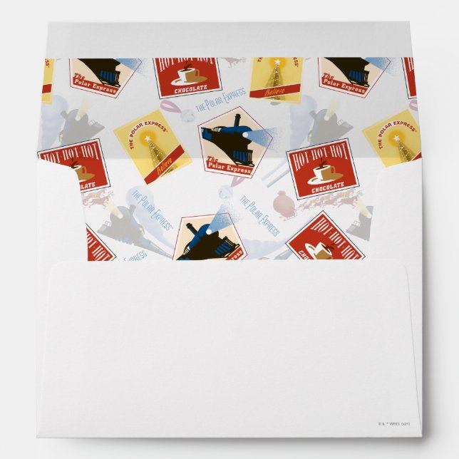 The Polar Express | Retro Sticker Pattern Envelope (Back (Bottom))