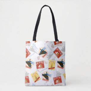 The Polar Express   Retro Sticker Pattern Tote Bag