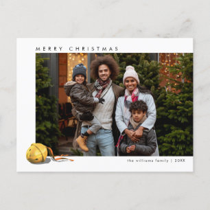 The Polar Express Sleigh Bell   Christmas Photo Holiday Postcard