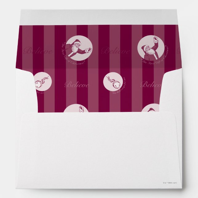The Polar Express | Striped Santa Claus Pattern Envelope (Back (Bottom))