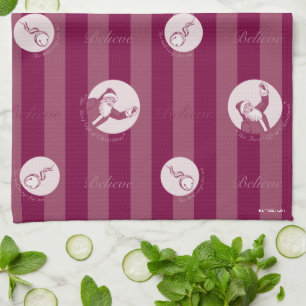 The Polar Express Striped Santa Claus Pattern Tea Towel