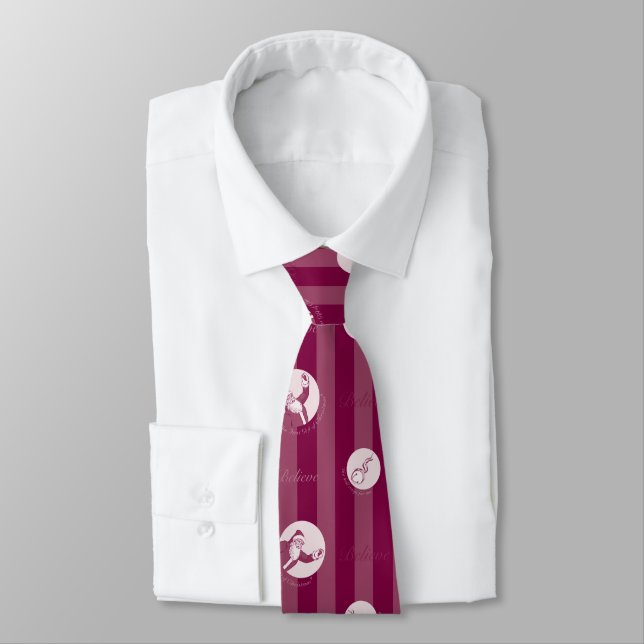 The Polar Express | Striped Santa Claus Pattern Tie (Tied)