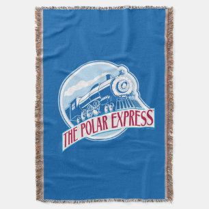 The Polar Express   Train Badge Throw Blanket
