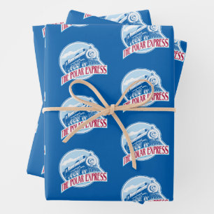 The Polar Express   Train Badge Wrapping Paper Sheet