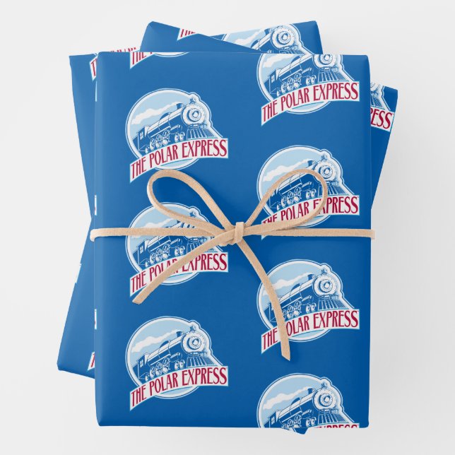 The Polar Express | Train Badge Wrapping Paper Sheet (In situ)