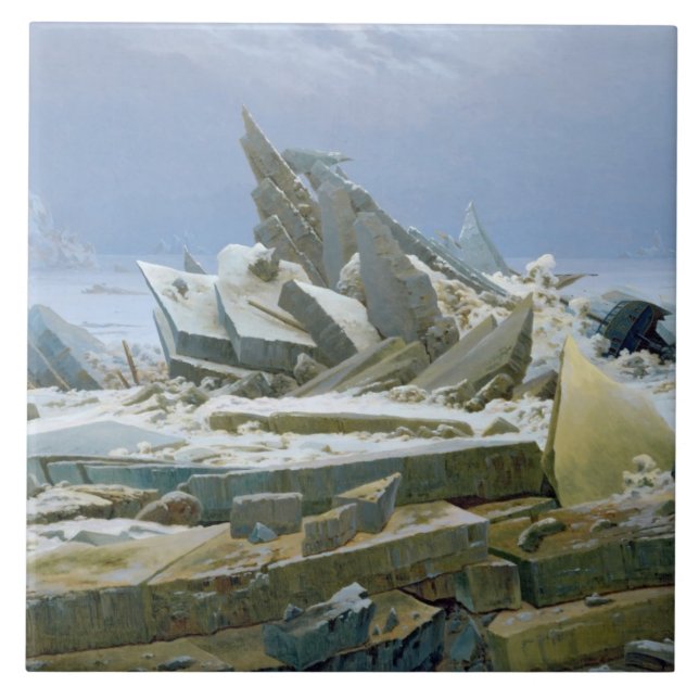 The Polar Sea, 1824 Ceramic Tile (Front)