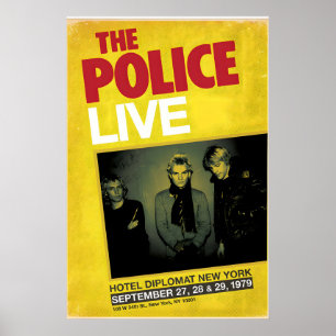 The Police Live Hotel Diplomat 1979 Concert Poster
