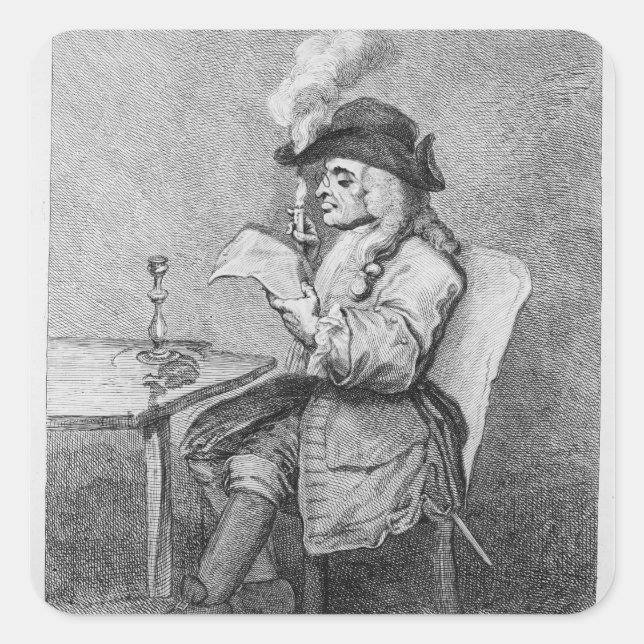 The Politician, etched by John Keyse Sherwin Square Sticker (Front)