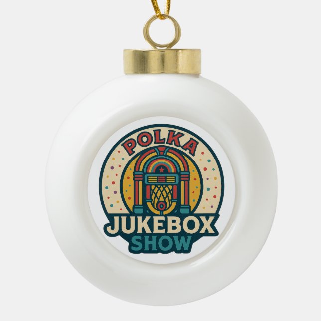The Polka Jukebox Snowflake Framed Ornament (Front)