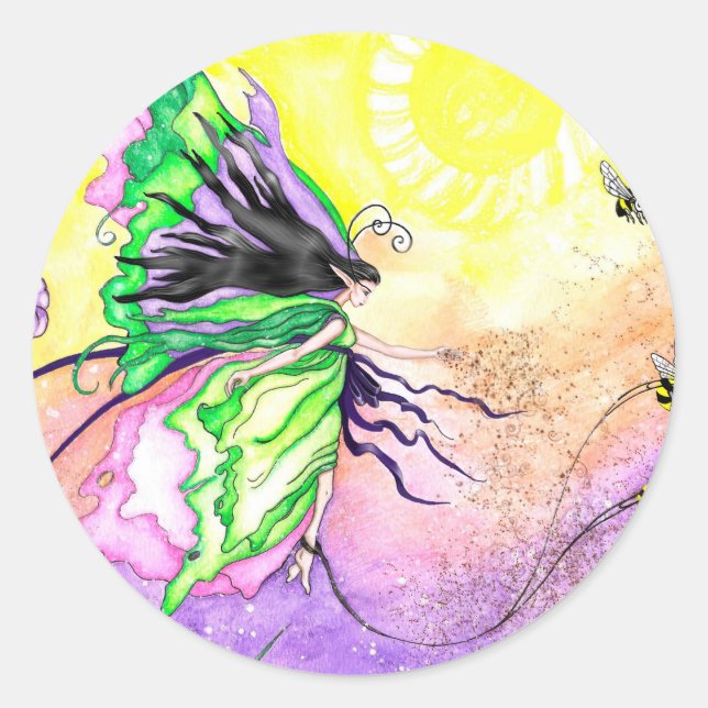 The Pollinatin Prominade Classic Round Sticker (Front)