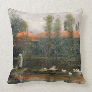 The Pond of William Morris Works at Merton Abbey ( Cushion