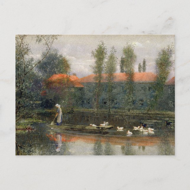 The Pond of William Morris Works at Merton Abbey ( Postcard (Front)