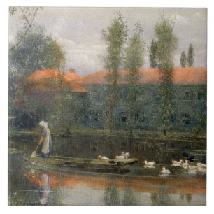 The Pond of William Morris Works at Merton Abbey ( Tile