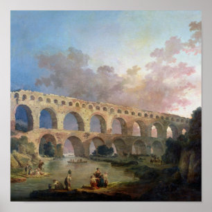 The Pont du Gard, Nimes, c.1786 Poster
