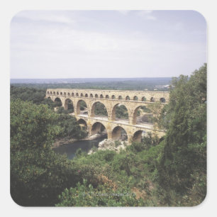 The Pont du Gard Square Sticker