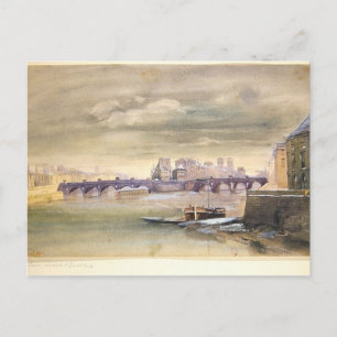 The Pont-Neuf and the Ile de la Cite, 1881 Postcard