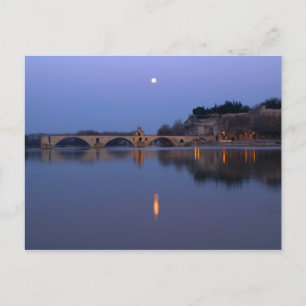 The Pont St. Benezet bridge in Avignon on the Postcard