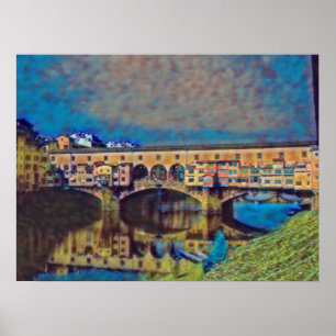 The Ponte Vecchio Card Poster