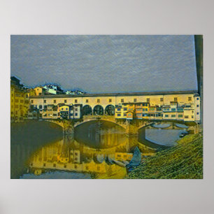 The Ponte Vecchio Card Poster