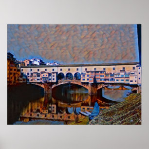 The Ponte Vecchio Card Poster