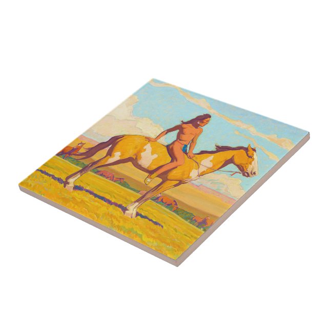 The Pony Boy, 1920 by Maynard Dixon Ceramic Tile (Side)