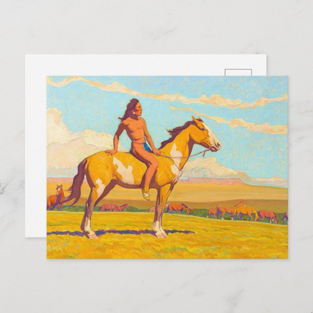 The Pony Boy, 1920 by Maynard Dixon Postcard (Front/Back)