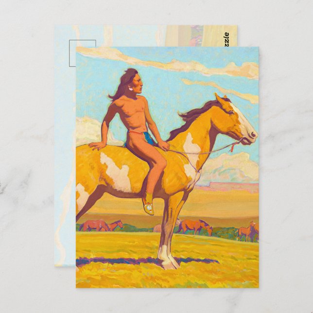 The Pony Boy, 1920 by Maynard Dixon Postcard (Front/Back)