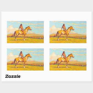 The Pony Boy, 1920 by Maynard Dixon Rectangular Sticker
