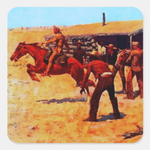 The Pony Express Square Sticker