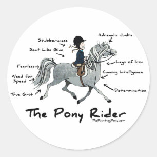 The Pony Rider Classic Round Sticker