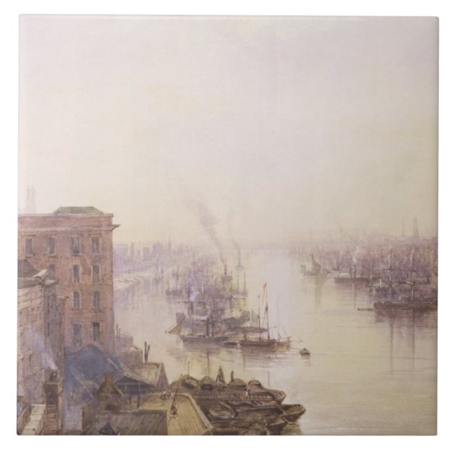 The Pool from the Adelaide Hotel, London Bridge Tile (Front)