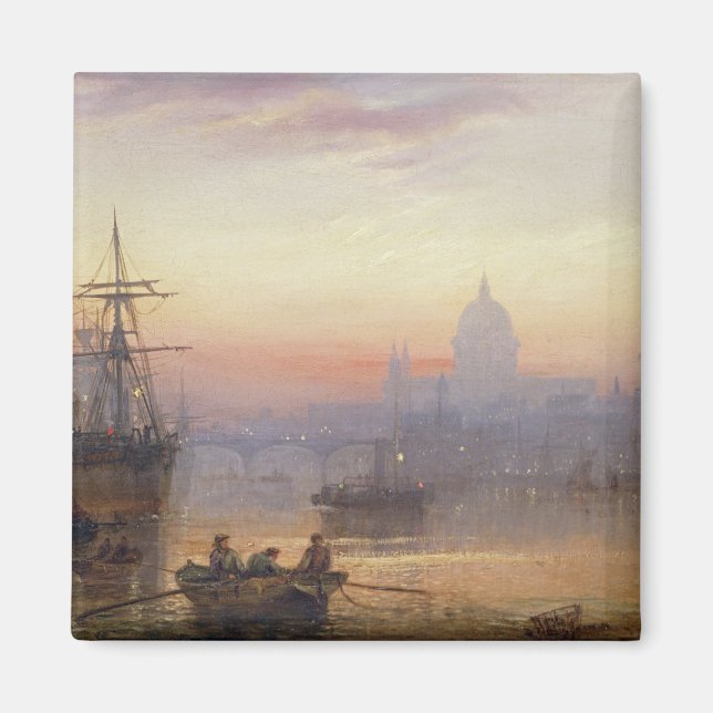 The Pool of London at Sundown, 1876 Magnet (Front)