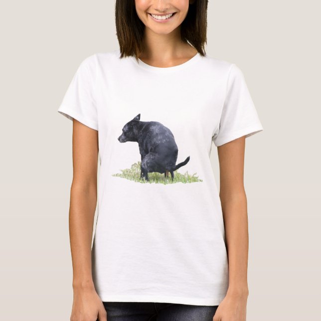 The Pooping Dog Ponders T-Shirt (Front)