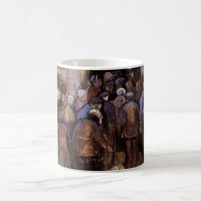 The Poor and Money by Vincent van Gogh Coffee Mug (Center)